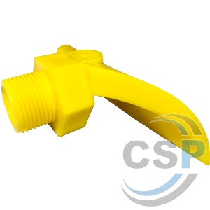 Fixed Flow 3/4" BSP Yellow Plastic Nozzle 7mm Hole Diameter